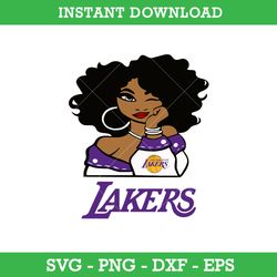 Los Angeles Lakers Girl Svg, Los Angeles Lakers Svg, Girl Sport Svg, NBA Svg, Png Dxf Eps, Instant Download