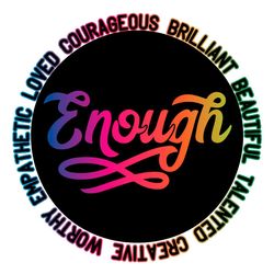 You Are Enough Svg Dxf Solid Color Layered Cut File Rainbow On Printa, Diy Crafts SVG Files For Cricut Instant Download