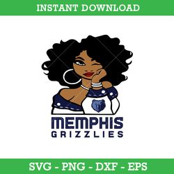 Memphis Grizzlies Girl Svg, Memphis Grizzlies Svg, Girl Sport Svg, NBA Svg, Png Dxf Eps, Instant Download