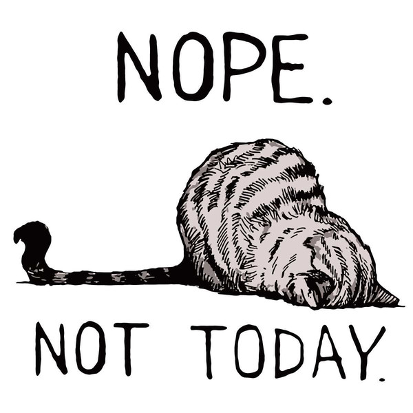 Nope Not Today Lazy Cat Svg Trending Svg Cute Cat Svg Lazy Cat Svg
