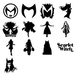 scarlet witch svg silhouette, bundle svg, svg files, svg cricut,