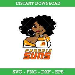 Phoenix Suns Girl Svg, Phoenix Suns Svg, Girl Sport Svg, NBA Svg, Png Dxf Eps, Instant Download