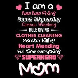 i am a boo boo fixing snacks dispensing cartoon watching rule giving