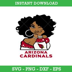 Arizona Cardinals Girl Svg, Arizona Cardinals Svg, Girl Sport Svg, NFL Svg, Png Dxf Eps, Instant Download