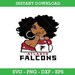 Atlanta Falcons Girl Svg, Atlanta Falcons Svg, Girl Sport Svg, NFL Svg, Png Dxf Eps, Instant Download
