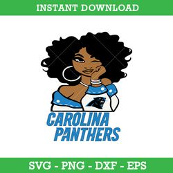 Carolina Panthers Girl Svg, Carolina Panthers Svg, Girl Sport Svg, NFL Svg, Png Dxf Eps, Instant Download
