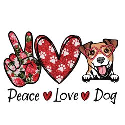 peace love jack russell terrier dog lovers svg, funny dog svg, trending svg