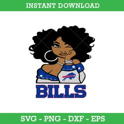 Buffalo Bills Girl Svg, Buffalo Bills Svg, Girl Sport Svg, NFL Svg, Png Dxf Eps, Instant Download