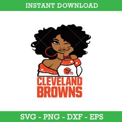 Cleveland Browns Girl Svg, Cleveland Browns Svg, Girl Sport Svg, NFL Svg, Png Dxf Eps, Instant Download