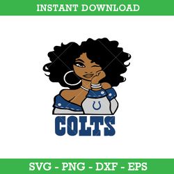 Indianapolis Colts Girl Svg, Indianapolis Colts Svg, Girl Sport Svg, NFL Svg, Png Dxf Eps, Instant Download