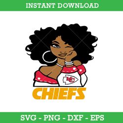Kansas City Chiefs Girl Svg, Kansas City Chiefs Svg, Girl Sport Svg, NFL Svg, Png Dxf Eps, Instant Download