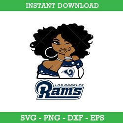 Los Angeles Rams Girl Svg, Los Angeles Rams Svg, Girl Sport Svg, NFL Svg, Png Dxf Eps, Instant Download