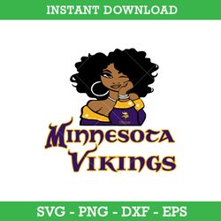 Minnessota Vikings Girl Svg, Minnessota Vikings Svg, Girl Sport Svg, NFL Svg, Png Dxf Eps, Instant Download