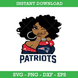 New England Patriots Girl Svg, New England Patriots Svg, Girl Sport Svg, NFL Svg, Png Dxf Eps, Instant Download