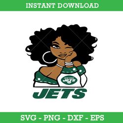 New York Jets Girl Svg, New York Jets Svg, Girl Sport Svg, NFL Svg, Png Dxf Eps, Instant Download