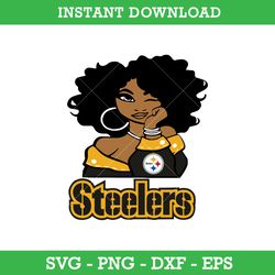 Pittsburgh Steelers Girl Svg, Pittsburgh Steelers Svg, Girl Sport Svg, NFL Svg, Png Dxf Eps, Instant Download