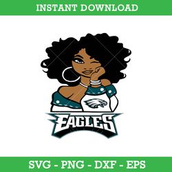 Philadelphia Eagles Girl Svg, Philadelphia Eagles Svg, Girl Sport Svg, NFL Svg, Png Dxf Eps, Instant Download