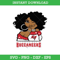Tampa Bay Buccaneers Girl Svg, Tampa Bay Buccaneers Svg, Girl Sport Svg, NFL Svg, Png Dxf Eps, Instant Download