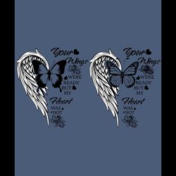 memorial angel wings your wings were ready svg, trending svg