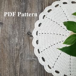 PDF Crochet coaster Pattern Doily Pattern Table Christmas decoration coaster Placemat