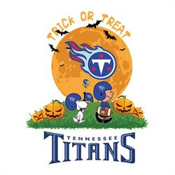 Trick Of Treat Halloween Peanuts Tennessee Titans,NFL Svg, Football Svg, Cricut File, Svg