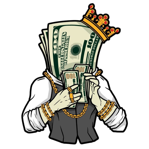 Money Stack King Crown Cartoon Character Counting Cash Svg, - Inspire ...