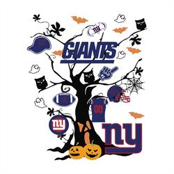 Tree Halloween New York Giants,NFL Svg, Football Svg, Cricut File, Svg
