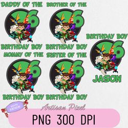 Ben 10 Birthday Png, Custom Family Matching Png, Kids Party Png, Personalized Name and Age Png