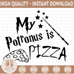 my pottonus is pizza svg,harry potter svg, harry potter theme, harry potter print, potter birthday,svg, png dxf day