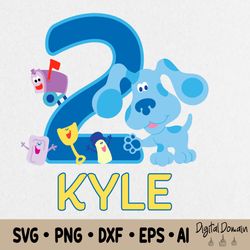 personalized birthday svg, blues clues birthday svg, personalized birthday svg, blues clues svg