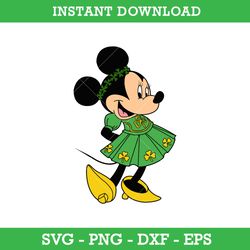 Minnie St Patrick's Day Svg, Minnie Mouse Lucky Svg, Saint Patrick's Day Disney Svg, Instant Download