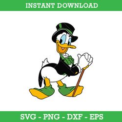Donald Duck Leprechaunt Svg, Donald Duck St Patrick's Day Svg, Saint Patrick's Day Disney Svg, Instant Download