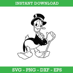 Donald Duck Leprechaunt Outline Svg, Donald Duck St Patrick's Day Svg, Saint Patrick's Day Disney Svg, Instant Download