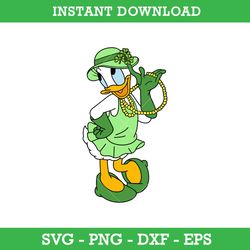 daisy duck st patrick's day svg, daisy lucky svg, saint patrick's day disney svg, instant download