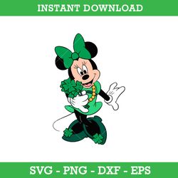 Minnie Retro Shamrock Svg, Minnie St Patrick's Day Svg, Saint Patrick's Day Disney Svg, Instant Download
