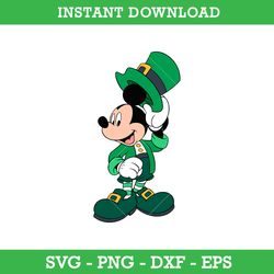 Mickey St Patrick's Day Svg, Lucky Mickey Svg, Saint Patrick's Day Disney Svg, Instant Download