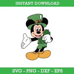 Mickey Saint Patrick's Day Svg, Mickey Retro Shamrock Svg, Saint Patrick's Day Disney Svg, Instant Download