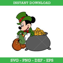 Leprechaun Mickey Svg, Mickey Lucky Of The Irish Svg, Saint Patrick's Day Disney Svg, Instant Download