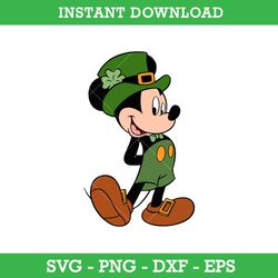 Mickey Leprechaun St Patrick's Day Svg, Mickey Mouse Lucky Svg, Saint Patrick's Day Disney Svg, Instant Download