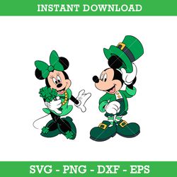 Mickey And Minnie St Patrick's Day Svg, Mickey And Minnie Lucky Svg, Saint Patrick's Day Disney Svg, Instant Download