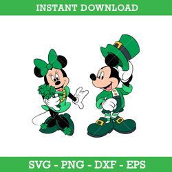 mickey and minnie st patrick's day svg, mickey and minnie lucky svg, saint patrick's day disney svg, instant download