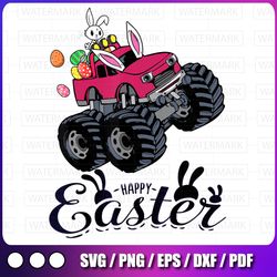 happy easter monster truck png, easter bunny egg boys png, happy easter png files, easter eggs truck png