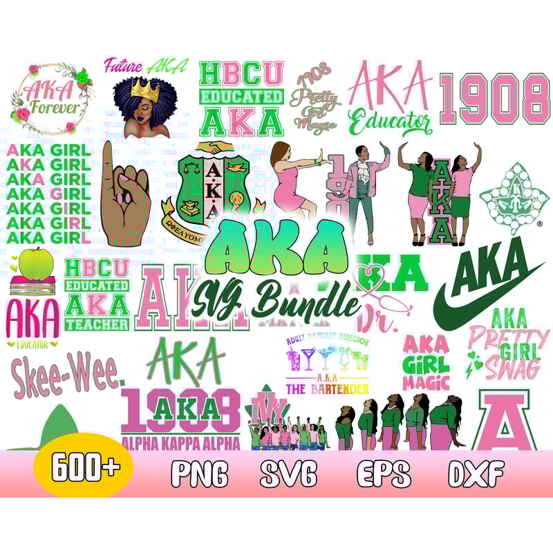 Aka Bundle Svg, Alpha Kappa Alpha Sorority Svg, Skee Wee 1908 Aka Svg, Bundles for Cricut Cut Files.jpg