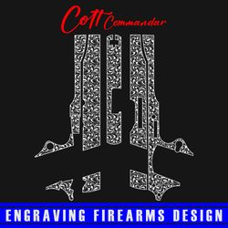 engraving firearms design colt commander scroll work design