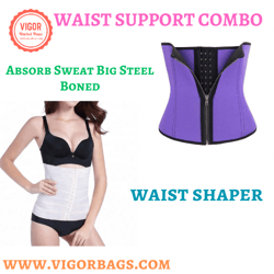 waist shaper trainer for support brace & corset soft & absorb sweat big steel boned (only for us customers)