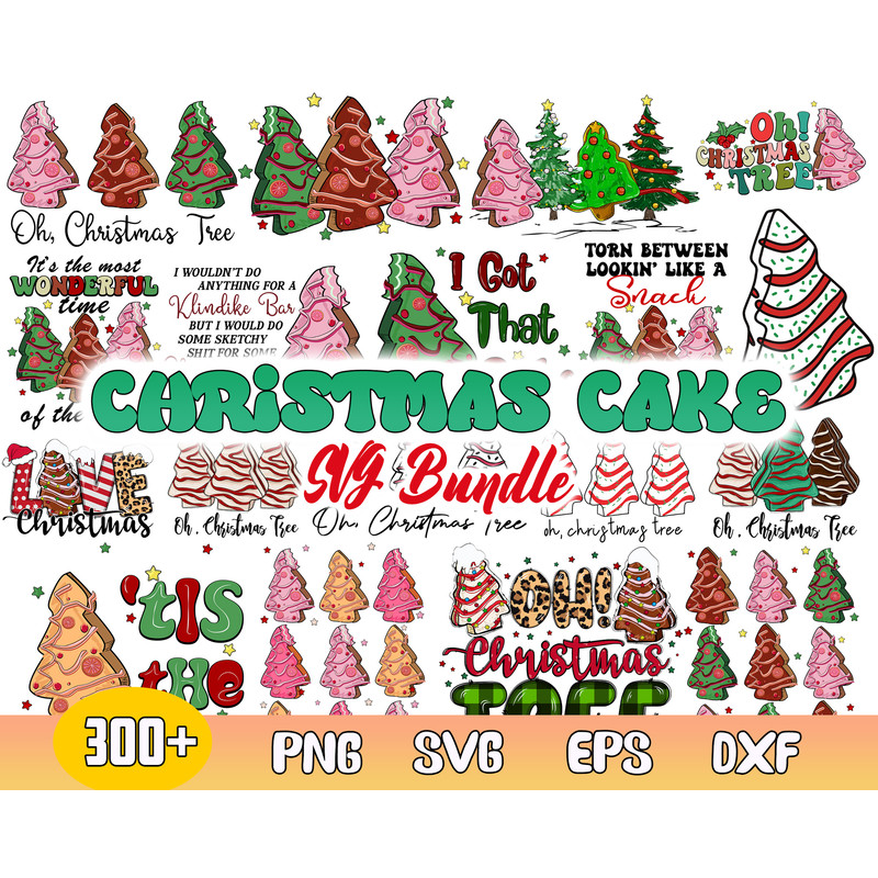 Christmas Tree Cake Bundle Svg, Christmas Cake Svg, Christmas Tree Svg, Christmas Svg.jpg