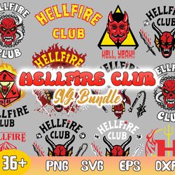 hellfire club bundle, hellfire club svg, stranger things 4 svg, skull stranger things svg, png dxf eps file