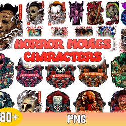 horror movies characters bundle svg, horror movies svg halloween sublimation svg