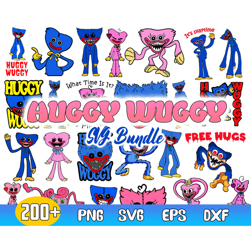 Huggy Wuggy Bundle Svg, Poppy Playtime Svg, Horror Game Svg, Files For Cricut.jpg