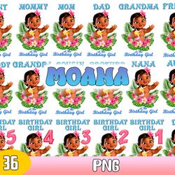Moana Birthday Bundle Svg, Moana Svg, Baby Moana Svg, Moana Princess Svg, Png Dxf Eps File
